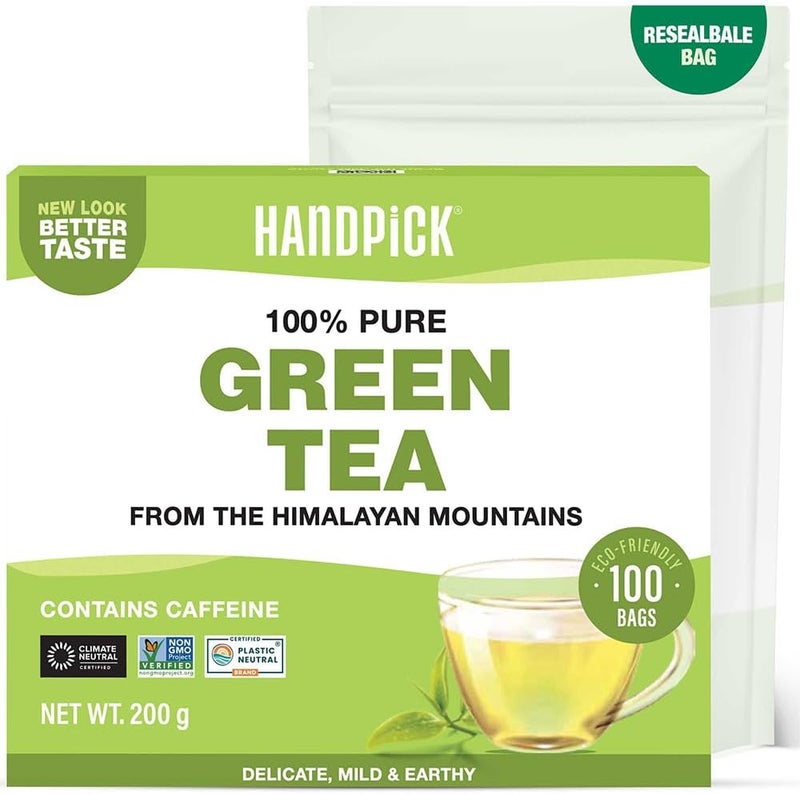 HANDPICK 100% Pure Green Tea Bags - Image 1